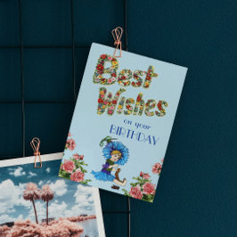 Cartão Postal Os melhores votos para o seu aniversário Wildflowe