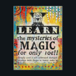 Cartão Postal Os mistérios da Magia - Engraçado Vintage Ad<br><div class="desc">Engraçado reimaginou propaganda de jornal vintage para "Aprender os mistérios da magia"</div>