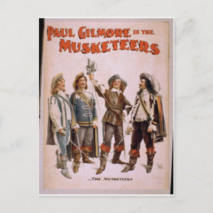 Cartão Postal Os Mosqueteiros, "Paul Gilmore" Retro Theater
