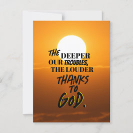 Cartão Postal "Os nossos problemas mais profundos, o mais alto" 