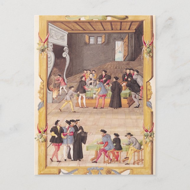 Cartão Postal Os notários e os secretários do rei (Frente)