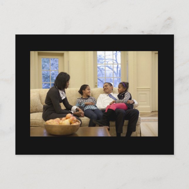 Cartão Postal Os Obamas (Frente)