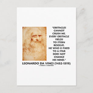 Cartão Postal Os Obstáculos Não Podem Me Esmagar Fixados A Uma C