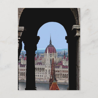 Cartão Postal Os Parlamentos húngaros "no quadro"!