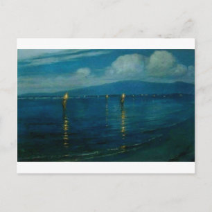 Cartão Postal Os Pescadores com Tochas, Waikiki