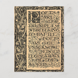 Cartão Postal Os poetas são - Shelley
