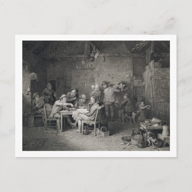 Cartão Postal Os políticos da aldeia, gravados por Abraham Raimb (Frente)