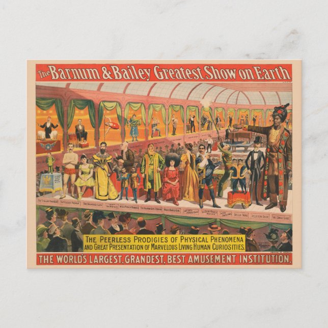 Cartão Postal Os Prodigiosos Incomparáveis de Fenômenos Físicos (Frente)