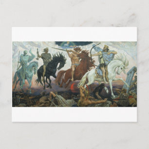 Cartão Postal Os Quatro Cavaleiros do Apocalyspe