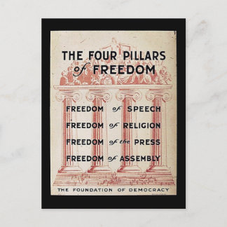 Cartão Postal Os Quatro Pilares da Liberdade