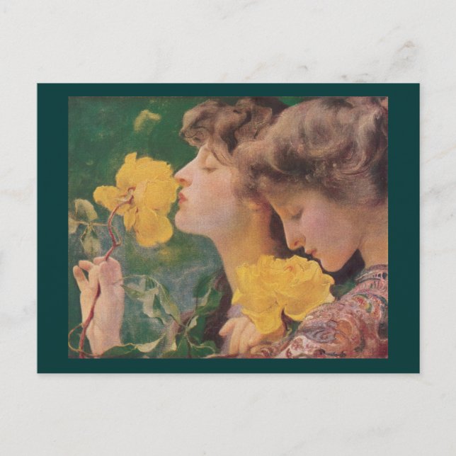 Cartão Postal Os quatro Rosas de Frant Dvorak (Frente)