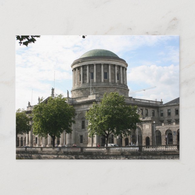 Cartão Postal Os Quatro Tribunais, Dublin, Irlanda (Frente)