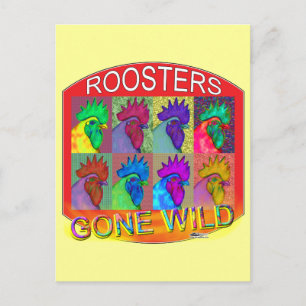 Cartão Postal Os Roosters ficaram selvagens #3