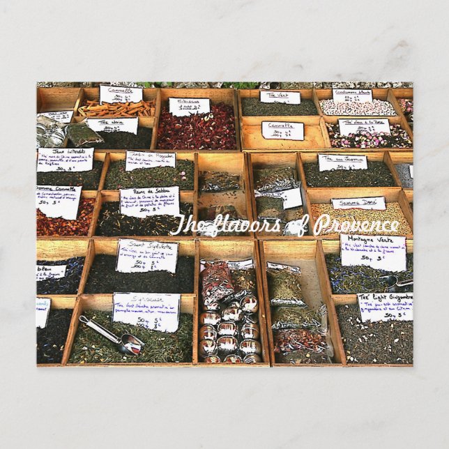 Cartão Postal Os sabores do cartão-postal Provence (Frente)