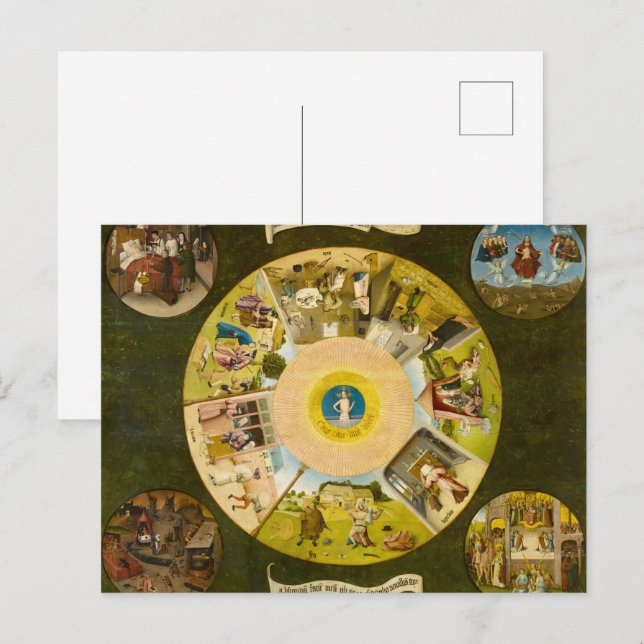 Cartão Postal Os Sete Pecados Mortais e as Quatro Últimas Coisas (Frente/Verso)