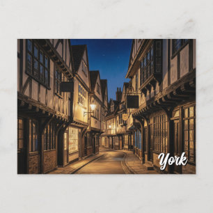 Cartão Postal Os Shambles na Noite de Inglaterra em York