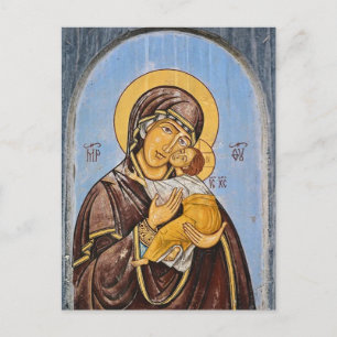 Cartão Postal Os Theotokos e o Ícone Filho Cristo