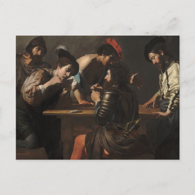 Cartão Postal Os Trapaceiros, Baralho de Soldados Mercenários (Frente)