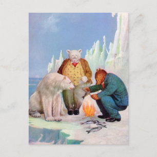 Cartão Postal Os ursos de Roosevelt vão pescar em Alaska
