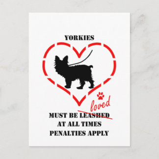 Cartão Postal Os Yorkies Devem Ser Amados