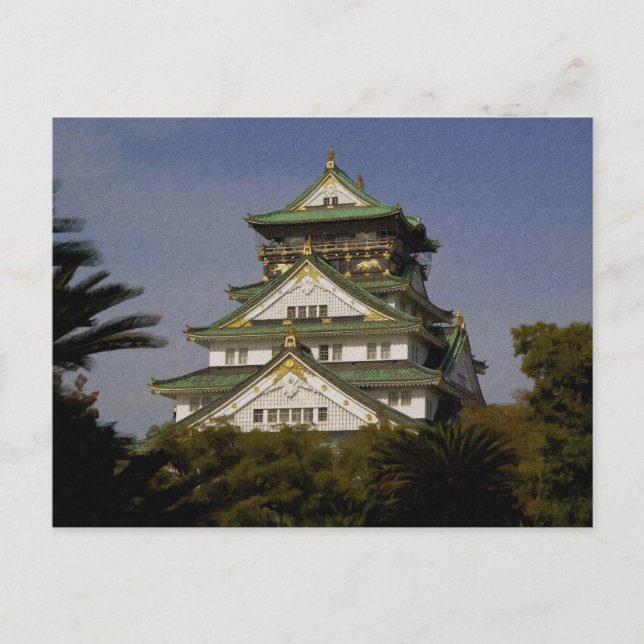 Cartão Postal Osaka Castle (Frente)