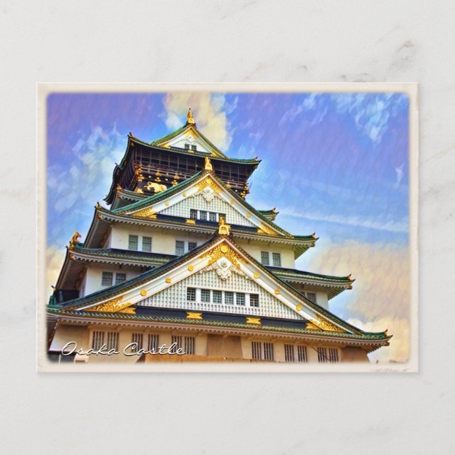 Cartão Postal Osaka Castle ポストカード (Frente)