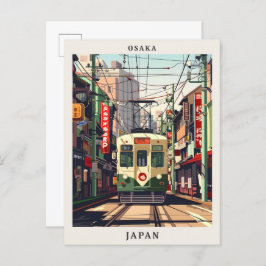 Cartão Postal Osaka Japan Elegant Art Viagens vintage