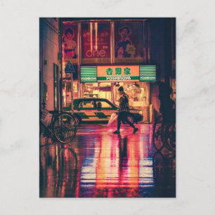 Cartão Postal Osaka, Japão à noite