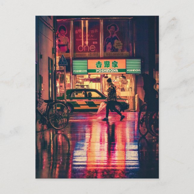 Cartão Postal Osaka, Japão à noite (Frente)