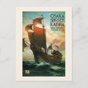 Cartão Postal Osaka Mercantile Steamship Co.