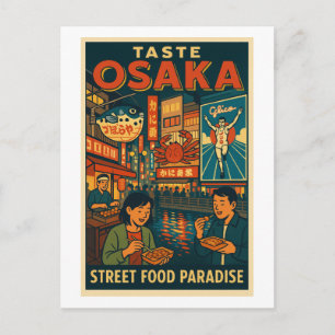 Cartão Postal Osaka – Paraíso da Comida de Rua
