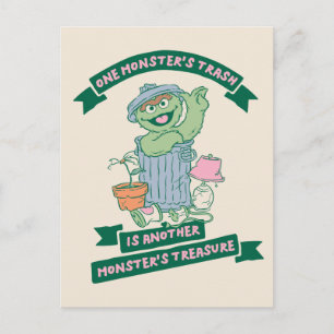 Cartão Postal Oscar, o Grouch Monster Treasure Graphic