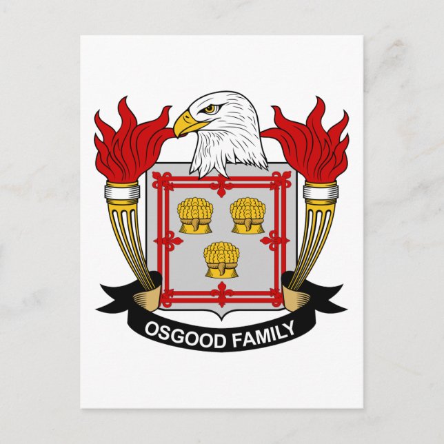 Cartão Postal Osgood Family Crest (Frente)