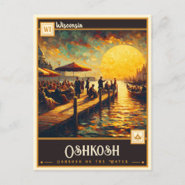 Cartão Postal Oshkosh, Wisconsin | Vintage