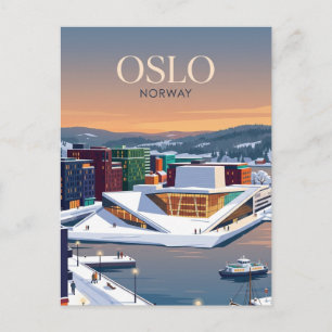 Cartão Postal Oslo Noruega