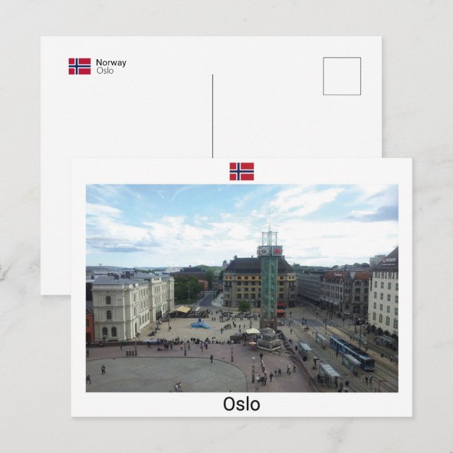 Cartão Postal Oslo - Noruega (Frente/Verso)