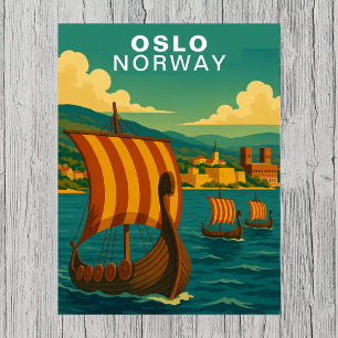 Cartão Postal Oslo Noruega Escandinava Viagem Porto