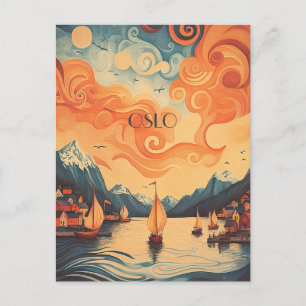 Cartão Postal Oslo Norway Viagem