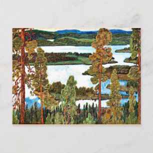 Cartão Postal Osslund - Paisagem de Verão na Norrland