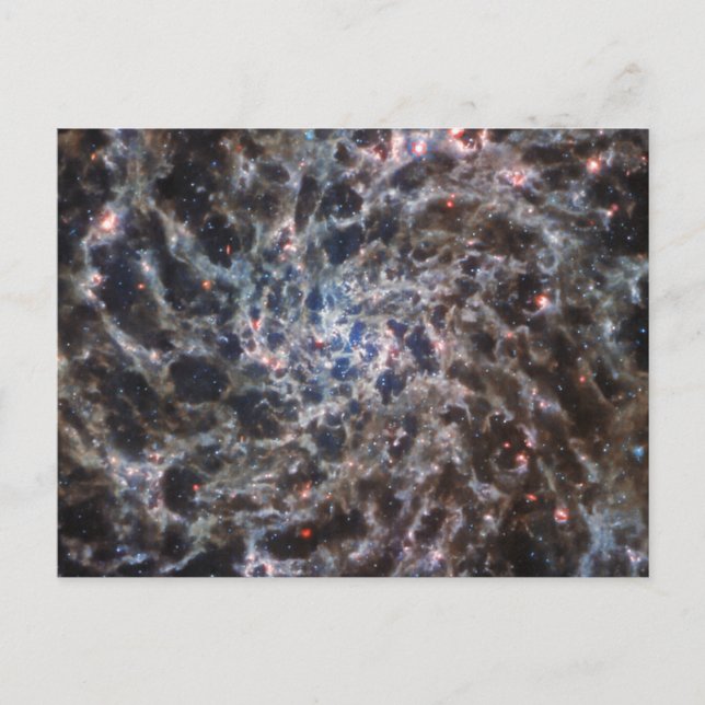 Cartão Postal Ossos da Galaxy IC5332 do JWST (Frente)