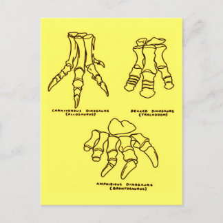Cartão Postal Ossos do Pé Dinossauro