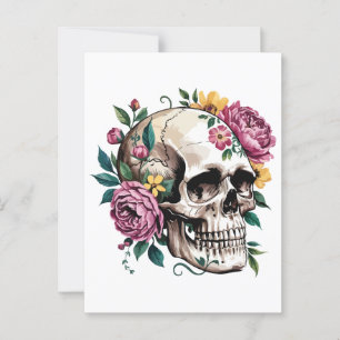 Cartão Postal Ossos e Botânica