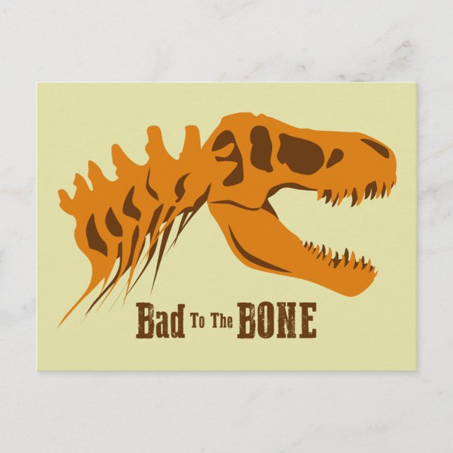 Cartão Postal Ossos T-Rex (Frente)
