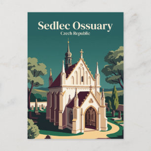 Cartão Postal Ossuário de Sedlec República Tcheca