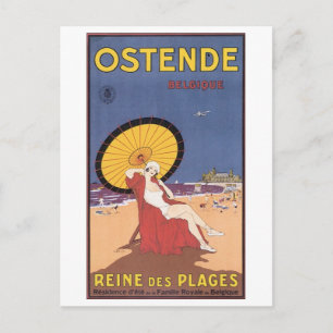 Cartão Postal Ostende Belgique Poster de viagens