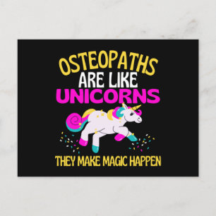 Cartão Postal Osteopatas Unicórnio, Magical Unicorn Chiropractor