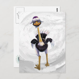 Cartão Postal Ostrich Corrente das Montanhas