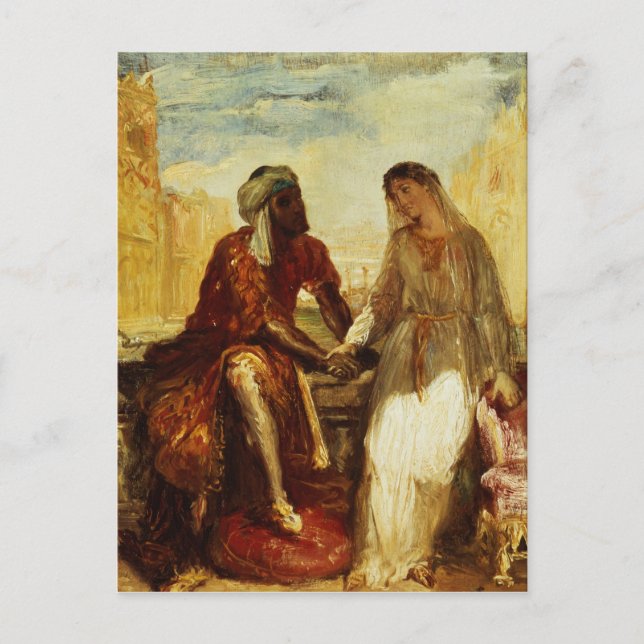 Cartão Postal Othello e Desdemona em Veneza, 1850 (Frente)