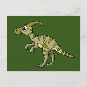 Cartão Postal Ótima Ilustração De Um Dinossauro Parasaurolofico.