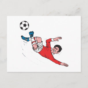 Cartão Postal ótimo chute de futebol